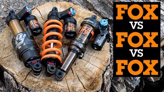 3 FOX Mountain Bike SHOCKS Compared  DPX2 Float X2 and DHX2 Coil [upl. by Irama]