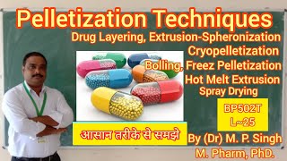 Pelletization Techniques  Pharmaceutical Pellets  Industrial Pharmacy  BP502T  L25 [upl. by Inalial164]