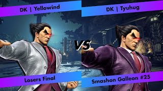 Smashon Galleon 25  Losers Final  DK  Yellowind Kazuya VS DK  Tyuhug Kazuya [upl. by Gleda]