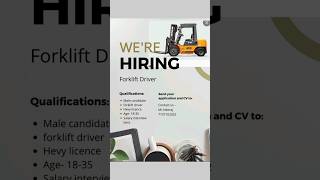 Forklift driver job vacancy in Neemrana 🔥🔥 Salary  14500🔥🔥 [upl. by Enajaras]