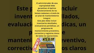 NTS SI 02 MANTENIMIENTOS A CARGO DE LA ADMINISTRACIÓN DE LA COPROPIEDAD [upl. by Ori758]