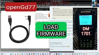 BAOFENGDM1701 LOAD OPENGD77 FIRMWARE [upl. by Jemine778]