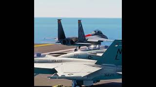 F15 POWERFUL Takeoff From Aircraft Carrier [upl. by Gnaht181]