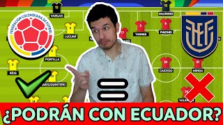 COLOMBIA vs ECUADOR⚡MANO a MANO de NÓMINAS y PARTIDOS HISTÓRICOS🔥FECHA 12 ELIMINATORIAS UNITED 2026🔥 [upl. by Woodley]