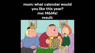 🎅 What calendar would you like this year 🎅 slander funnymemes funnypictures familyguy [upl. by Steele]