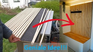 Akustikpaneele einfach und günstig selber bauen statt 300€ nur 70€ DIY und Garderobe makeover [upl. by Guillaume]