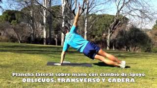 Personal Running  ABDOMINALES OBLICUOS Y CADERA plancha lateral sobre mano con cambios de apoyom4v [upl. by Akinat262]