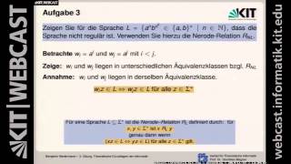 12 Minimierung von Automaten NerodeRelation TuringMaschinen [upl. by Iiette]