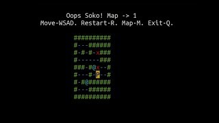 Simple Sokoban ASCII Game CNcursesLinux [upl. by Berriman]