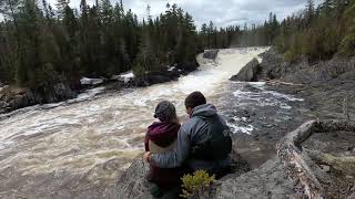 Allagash wilderness waterway Motoring to the FALLS [upl. by Orvie]