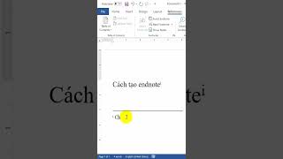 Cách tạo endnote trong Word [upl. by Hope61]