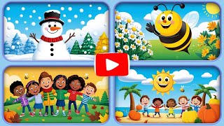 Seasons Song for Children  Nursery rhymes  Kids songs kidslearning [upl. by Ethelin]