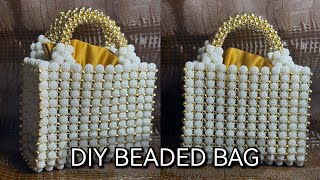 How to make a beaded bag at home for beginners [upl. by Nodnarb]