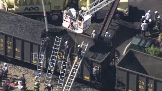 Person trapped in train car full of coal [upl. by Gally28]