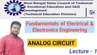 Diploma 2nd semester Feee class  Topic  Analog Circuit  Part  1 [upl. by Shantha]