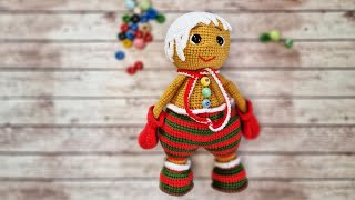 🍪Omuleț de turta dulce crosetat  Gingerbread man [upl. by Lukin]