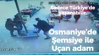 Osmaniyede Şemsiye İle Uçan Adam [upl. by Oicnevuj]