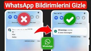 Bildirim çubuğunda WhatsApp mesaj içeriği nasıl gizlenir  Whatsapp Bildirimini Gizle [upl. by Saw]