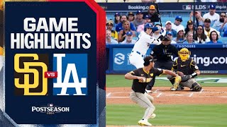 Padres vs Dodgers NLDS Game 5 Highlights 101124  MLB Highlights [upl. by Leandra]