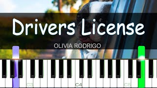 Drivers License  Olivia Rodrigo Piano Tutorial  SHEET MUSIC  MIDI 🔥 [upl. by Oliric]