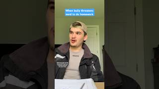 When bully threatens nerd to do his homework comedy short [upl. by Ennagrom]