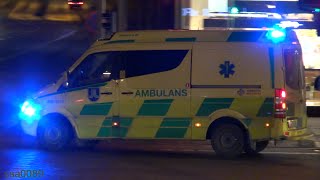 Ambulans 329110 Stockholm utryckning SE  12016 [upl. by Banquer24]