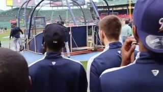 UConn Basketball Visits Fenway to Throw 1st Pitch [upl. by Yancy]