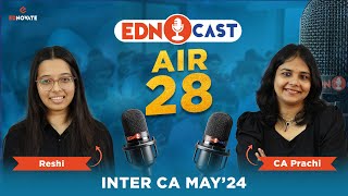 AIR 28  Reshi Kothari  Inter May24  Ednocast  The Rankers of Ednovate [upl. by Nailil]