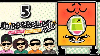 Snipperclips Plus 4 PLAYERS  PART 5  Garbage Gaming [upl. by Hyozo975]