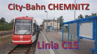 Tramwaje Chemnitz Linia C15 Tramwaj dwusystemowy TRAMTRAIN [upl. by Debo]