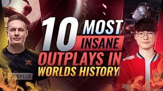 10 Most INSANE OUTPLAYS In Worlds History  League of Legends Esports [upl. by Llenoj]