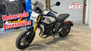 CFMOTO 700CLX Motorcycle Windshield Options  How to Install [upl. by Tanberg]