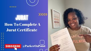 How To Complete A Jurat Certificate  CA Notary Public  Parker On Point [upl. by Eilatan]