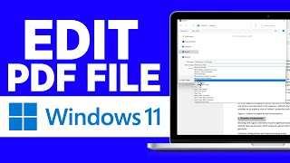 How To Edit PDF File in Laptop Windows 11 2024 [upl. by Prent]