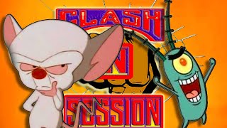 The Brain Pinky and The Brain vs Plankton SpongeBob SquarePant  CLASH IN SESSION [upl. by Eibrab]