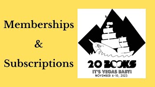 20Books Vegas 2023 Day 2 – Memberships amp Subscriptions [upl. by Inoue]