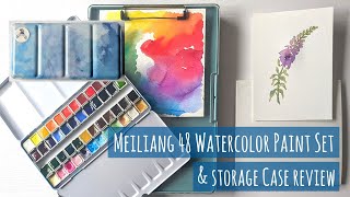 Paul Rubens MeiLiang New 48 Watercolor Paint Palette Paper amp Storage Case Set Swatch amp Review [upl. by Astraea]