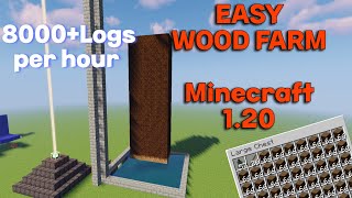 Best Tree Farm tutorial In Minecraft 1208000Logs McpeJava [upl. by Eceined]