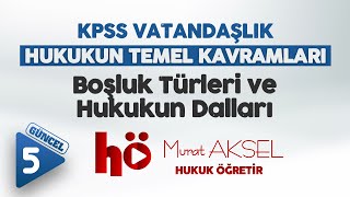 5  Boşluk Türleri ve Hukukun Dalları  Hukukun Temel Kavramları  KPSS Vatandaşlık [upl. by Cornelius]