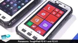 Panasonic ToughPad FZE1 Windows 8 and ToughPad FZX1 Android rugged handset [upl. by Cassil710]