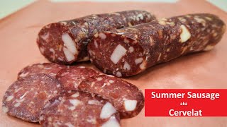 American Summer Sausage aka Cervelat 1001 greatest sausage recipes [upl. by Etnud]