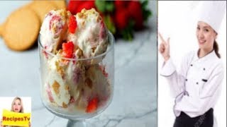 How To Make No churn strawberry cheesecake icecream At Home  RecipesTv [upl. by Adnoryt]