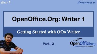 Working with OOo Writer  OpenOfficeorg Writer  Part 2  Class 9 [upl. by Orferd]