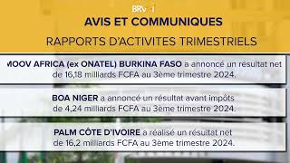 COMMUNIQUÉ DU MARCHE FINANCIER RÉGIONAL DE LUEMOA [upl. by Assirrec]