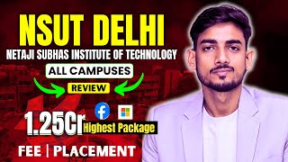 NSUT DELHI COMLETE REVIEW 2024  NSUT REVIEW 2024  NSUT FEE  NSIT PLACEMENT [upl. by Catt]