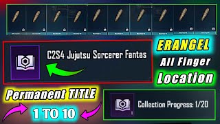 Easyway To Get Jujutsu Sorcerer Fantasy Title in BGMI  How To Get All Sukuna Finger in ERANGEL [upl. by Lanos272]