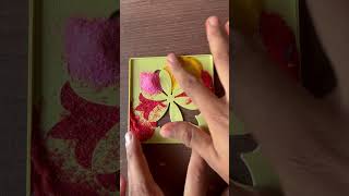 Three colours rangoli art ytshorts trendingshorts subscribe [upl. by Arualana]