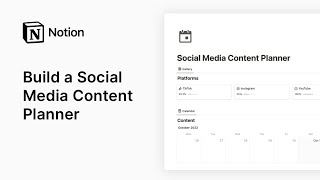 How to build Social Media Content Planner in Notion [upl. by Dearden]