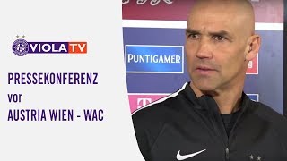 Pressekonferenz vor Austria Wien  Wolfsberger AC [upl. by Hopkins470]