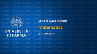 Corso di laurea triennale in Matematica  aa 202425 [upl. by Marka]